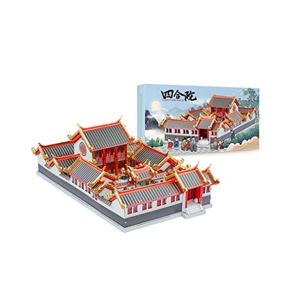 Assemblé Puzzle de construction chinois Puzzles 3D en métal pour adultes Puzzles 3D créatifs Kit de construction de modèles d