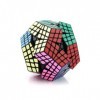 6X6x6 Megaminx Speed Cube Black Sticker Cube Dodecahedron Magic Cube