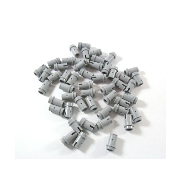 Lot de 50 connecteurs Lego Technic - « Pin 1/2 » - Gris clair
