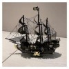 RIBONI Kit De Voile Puzzle en Métal pour Mini Modèle De Bateau Pirate À Perles Noires, Cadeau pour Adulte, Modèle Dassemblag