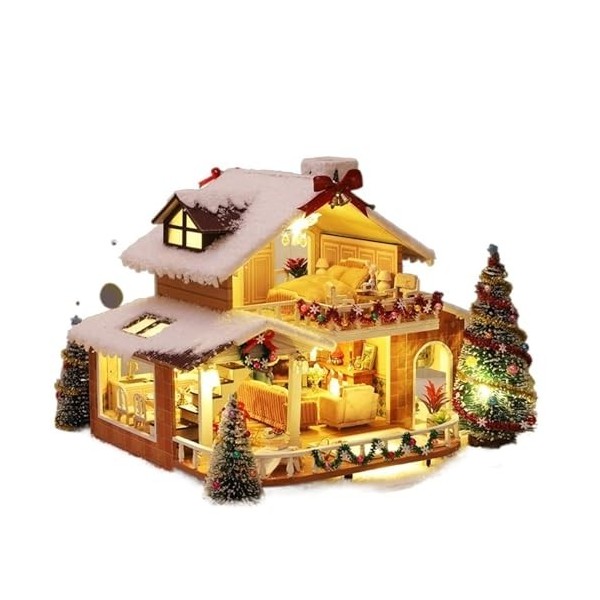 Assembler des modèles de bâtiments Pour: Diy House Mini Set Noël Carnaval Bâtiment Modèle Chambre Meubles Jouets Puzzle de mo