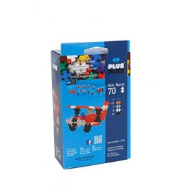 Plus-Plus - Basic Avion Boîte de 70 Pièces Jeux de Construction, PP3766, Multicolore