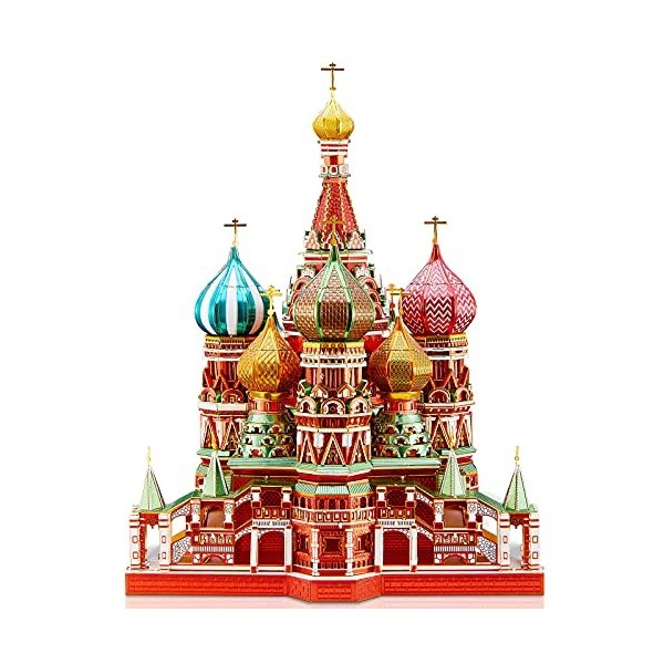 Piececool Puzzle en métal 3D - Cathédrale de Saint Basilic - Kit de construction en métal pour adultes - 711 pièces