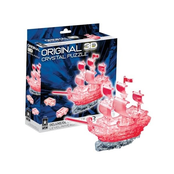BePuzzled Casse-tête en cristal 3D original bateau pirate de luxe, à partir de 12 ans