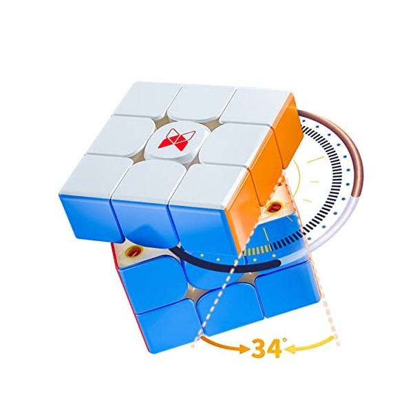 HELLOCUBE QY X Man Tornado V3 M – Cube de vitesse magnétique 3 x 3 sans autocollant – Cube de vitesse phare magnétique