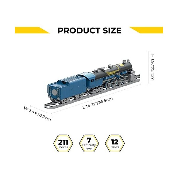 METAL-TIME Modèle en acier polaire, kit de modèle en métal, kits de modèles 3D en métal à construire pour adultes, VERSION CO