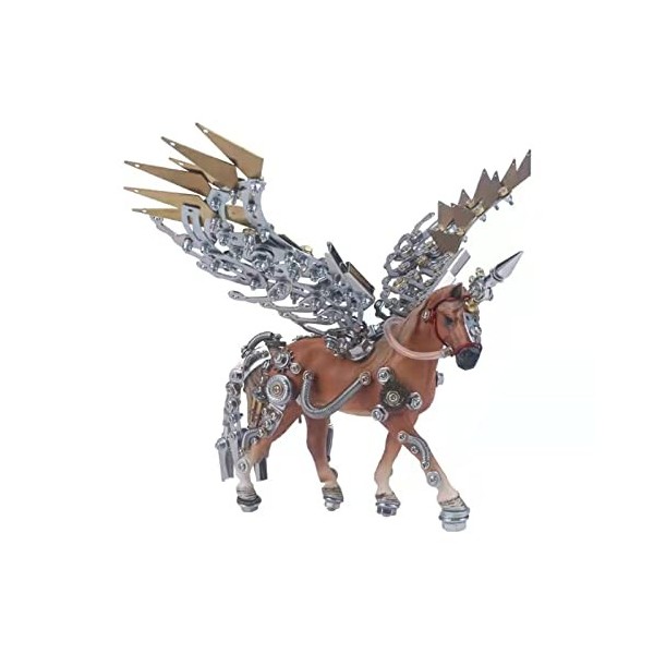 3D Métal Ensemble De Puzzle - Licorne, Avec La Base Mecha Mécanique Puzzle, 776 Morceaux Puzzle 3D Modèle Dinsecte, DIY Puzz