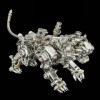 JEBU Kit de modèle 3D en métal pour adultes, puzzle 3D en métal à faire soi-même, modèle patte de tigre, 100 pièces puzzle 3D