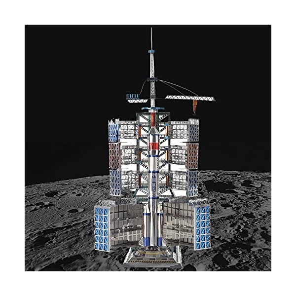 Microworld Jiuquan Satellite Launch Center 3D Puzzle en métal Maquette Kits de construction Laser Cut Brain Teaser DIY Puzzle