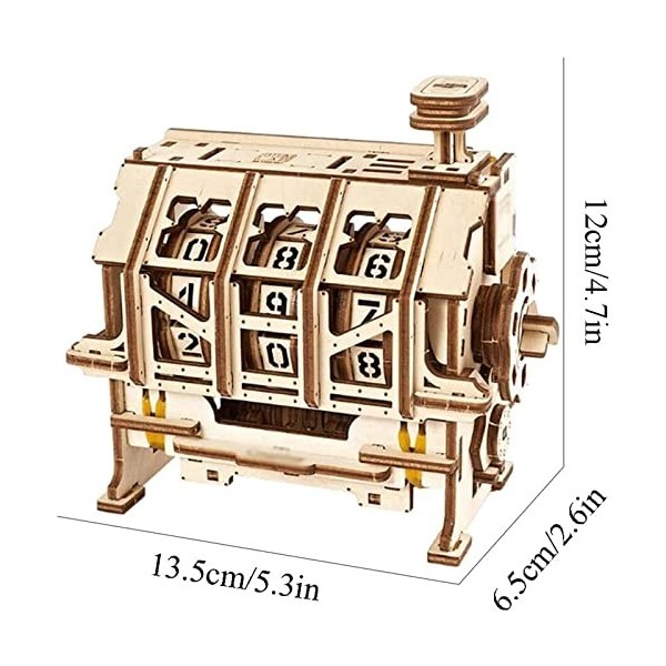 ZUMAHA Jeu de Puzzle Puzzles 3D Uniques Kit de modèle de décor mécanique en Bois écologique Fait à la Main sans blessures aux