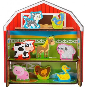 Small Foot - 10195 - Jeu de Construction en Bois Ferme