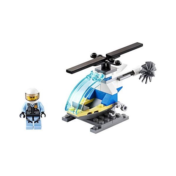 LEGO City Minifigure Polybag - Police Helicopter with Pilot and Stand 30367