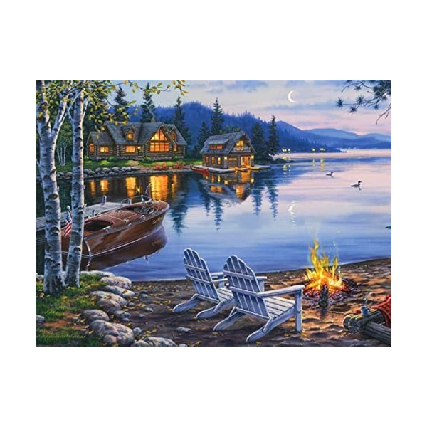 4000 Pièces Puzzle en Bois DIY Landscape painting,4000 Puzzle 3D Abstrait Collection de Jeux de Famille le fini mesure 147 x 