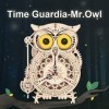 RoWood Puzzles 3D pour adultes, horloge en bois en forme de hibou, kit de modèle mécanique, cadeau pour adultes et adolescent