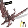 Piececool Puzzle 3D en métal pour adultes, modèle 3D Hellstrom Dragon avec kit doutils de bricolage, casse-tête stimulant en