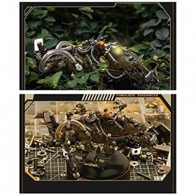 JUYI Modèle 3D en métal, 547 pièces Steampunk Variante Crocodile Métal Modèle Kit de modélisme mécanique DIY Puzzle 3D Métal 