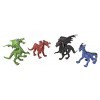 Idena 40090 - Jeu de figurines avec 4 dragons, en plastique, dune hauteur denviron 16 cm chacun, amusant pour la baignoire,