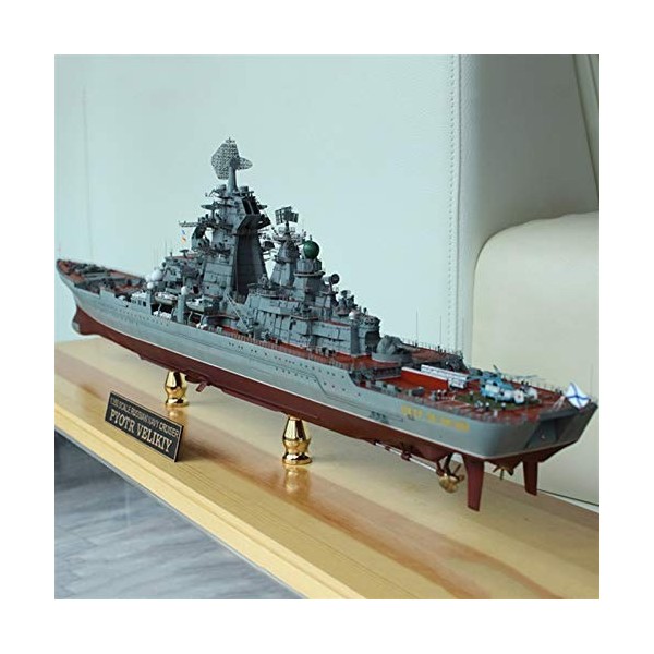 XNfan Modèle de Puzzle assemblé de Bricolage 3D, 1/700 Échelle Pierre The Great Battleship Cruiser Battleship modèle pour Adu