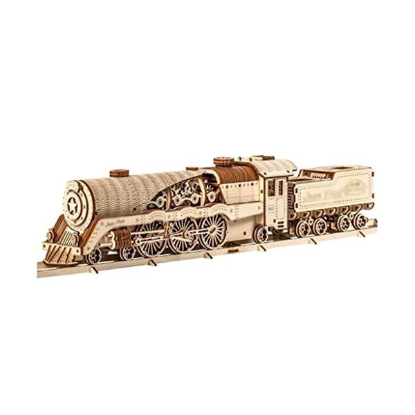 SOBOUR Assemblé Puzzle 3D Puzzle Creative 3D Puzzles en Bois Mécanique Modèle Train Décor Modèle Kits Artisanat Fait À La Mai