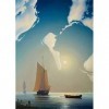 Yingxin34 Puzzles pour Adultes 3000 pièces Vieux voilier au Bord de leau Puzzles en Bois définit du Temps Libre pour se déte