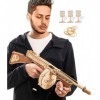 ROKR Puzzles 3D en bois pour adultes - Jouet en caoutchouc Tommy Gun - Kits à construire pour adultes - Casse-tête en bois po