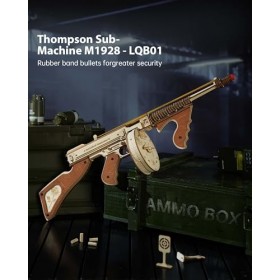 RoWood Puzzle 3D Tommy avec bande en caoutchouc pour adultes, kits de construction en bois, cadeaux uniques pour adultes et a