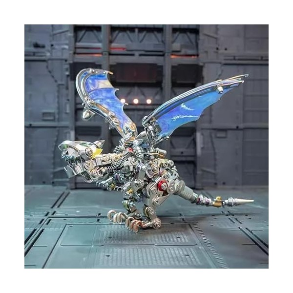 Jouet modèle de puzzle de dragon en métal 3D, dragon pour kit de modèle adultes, kit de modèle dassemblage mécanique de 630 