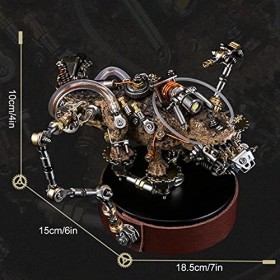 Sunery Puzzle 3D en Métal, DIY Crocodile Mécanique Maquette Assembler des Jouets, 3D Métal Modèle Kits Puzzles, Jouet de Cons