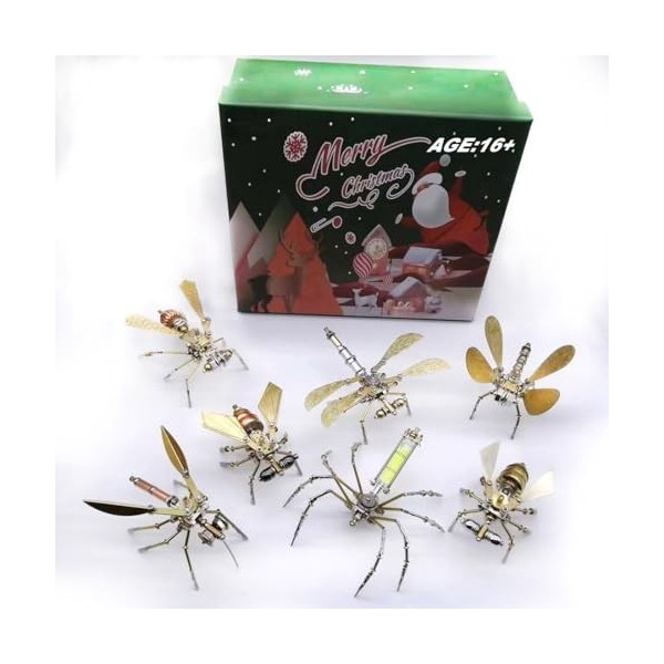 BUCKIT Kit de puzzle 3D en métal avec insectes - Mini steampunk - Petits insectes - Puzzle 3D pour adultes et adolescents 7 