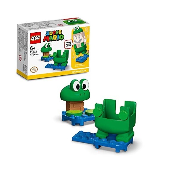 LEGO 71392 Super Mario Pack de Puissance Mario Grenouille, Jouet à Collectionner, Cadeau pour Garçons et Filles