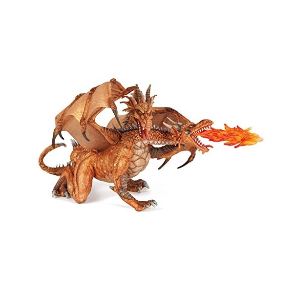 Papo - 38938 - Figurine - Dragon deux têtes - or