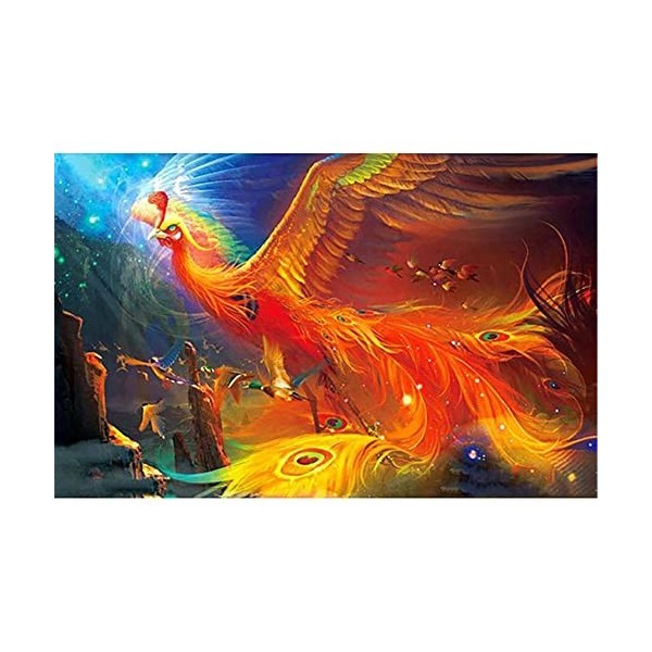 GBPR Puzzle Adulte 3000 Pièces Puzzle 3D Aquarelle Phénix Puzzle pour Adultes Puzzle Gradient Difficile et Défi Jouet