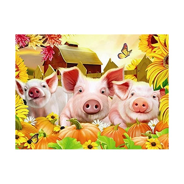 GBPR Puzzle Adulte 3000 Pièces Puzzle 3D Cochon Puzzle Classique Puzzle Adulte et Enfant Jeu de Pose coloré Jeu dadresse pou