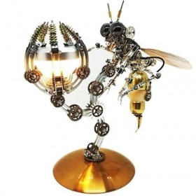 Ensemble de modèles en métal 3D, 627 pièces dinsectes en métal de guêpe à vapeur, jouet de construction de puzzle à faire so