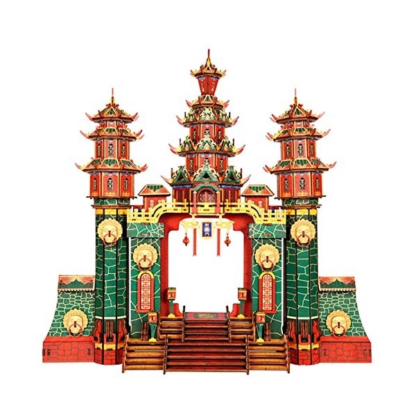 LZQPEARL Architecture Chinoise DIY Bâtiment Modèle 3D Jigsaw Bois Puzzles Jouets for Enfants for Enfants Enfants
