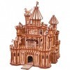 Wood Trick Dragon Castle Puzzles 3D Mobiles en Bois pour Adultes et Enfants à Construire - LED Rouge - Greensleeves Melody - 