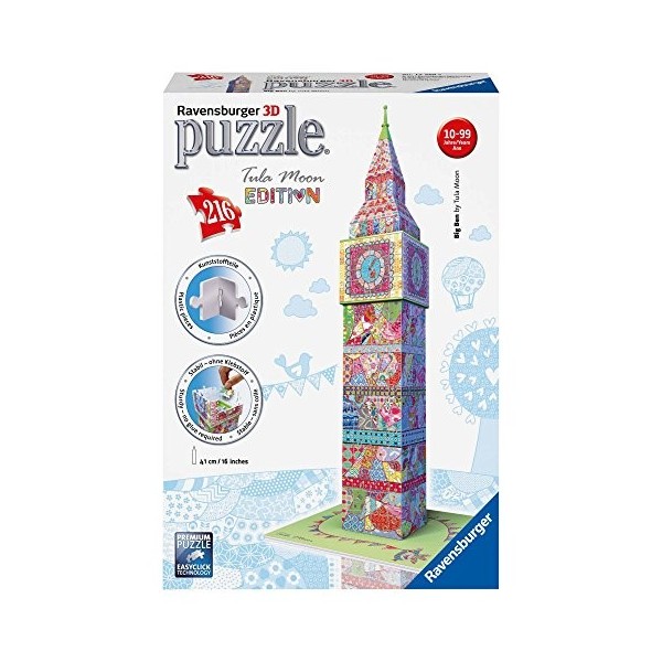 Ravensburger - 12569 - Puzzle 3D Building - 216 Pièces - Big Ben Tula Moon