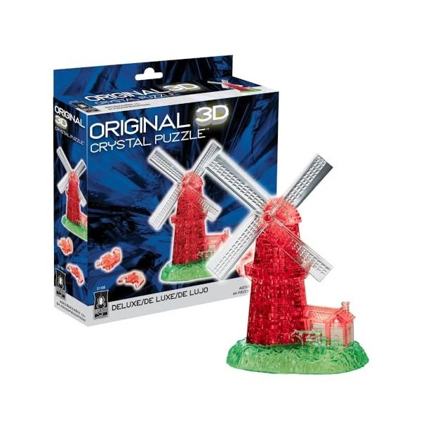 3-D Licensed Crystal Puzzle -Windmill white/Red 