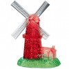 3-D Licensed Crystal Puzzle -Windmill white/Red 