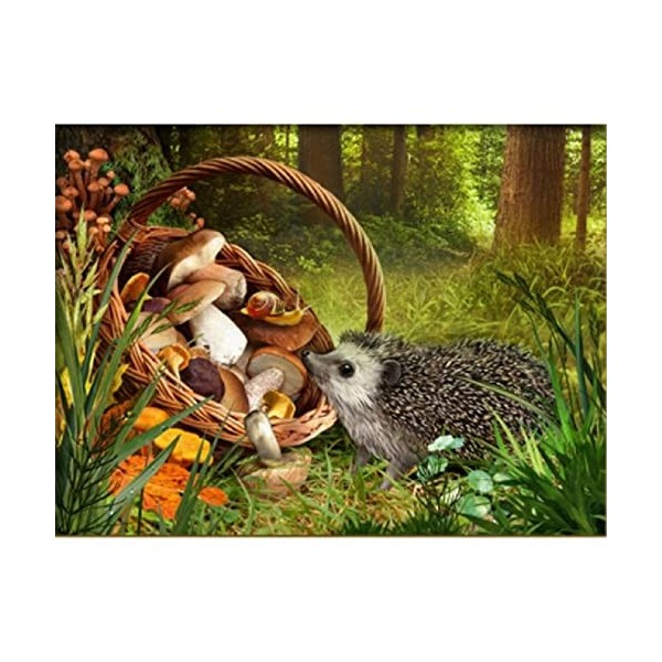 Puzzle Bois Adulte Hedgehog,5000 Matériaux Recyclés de Haute Qualité et Impression de Haute Définition Puzzle 3D Décor À La M