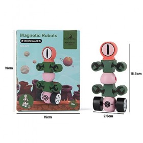 Blocs de Construction Magnétiques Enfant, XiXiRan Robot Magnétique Blocs de Construction Jouet, Jouets Empilables, Blocs de C