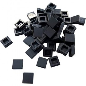 LEGO Bricks City – Carreau 1 X 1 Pivot, 60 unités , Couleur Gris Foncé