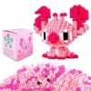 Qooloo Rose Stitch Building Blocks, Dessin Animé Mini Building Blocks, DIY 3D Modèle Bâtiment Assemblez Jouet pour Adolescent