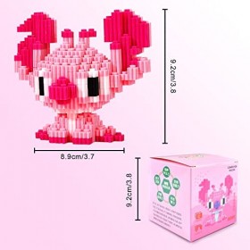 Qooloo Rose Stitch Building Blocks, Dessin Animé Mini Building Blocks, DIY 3D Modèle Bâtiment Assemblez Jouet pour Adolescent