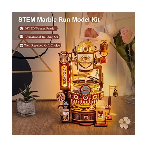 Rowood Puzzles 3D pour adultes, kits de modélisme en bois pour adultes, kit de construction mécanique STEM, anniversaire pour