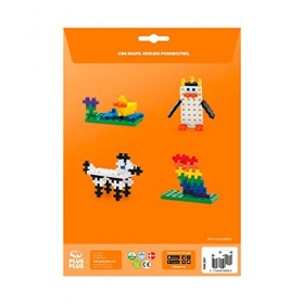 PLUS PLUS - 2 Bases de construction BIG blanche et verte - PP3287