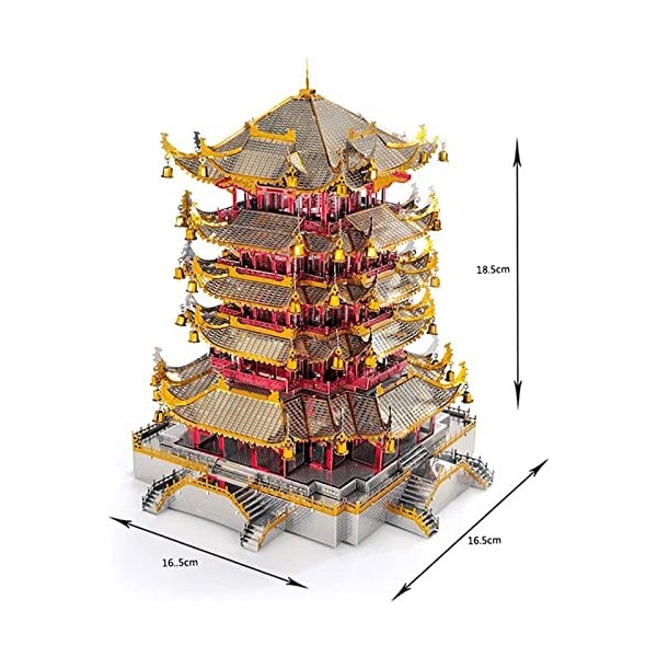 Puzzle 3D Puzzles en métal 3D Uniques Puzzle à Haute difficulté Architecture Chinoise Ancienne Bricolage Jouets éducatifs pou