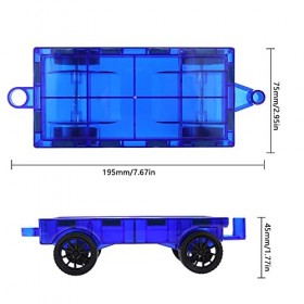 GIGIIS Voiture Jouet de Construction Magnétique pour Enfants - Roues Magnétiques STEM à Utiliser avec Blocs de Construction M