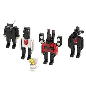 Ensemble de Blocs de Construction de Jouets Skibidi Toilet,Modèles de Personnages Populaires du Jeu Toilet Man,Idées de Jouet