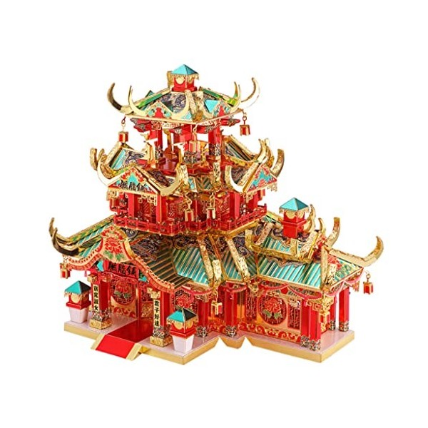 SOBOUR Assemblé Puzzle de Construction de Style Ancien Chinois Puzzles pour Adultes 3D Puzzle en métal Puzzle boîte Casse-têt